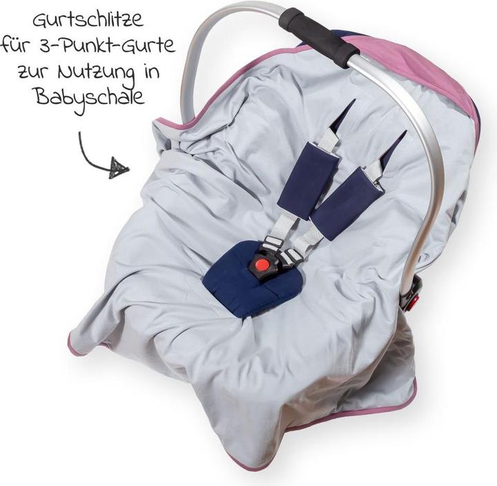 Produktbild Makian Fusssäcke für Babyschalen & Babywannen Einschlagdecke leichte Jerseydecke - für Babyschale