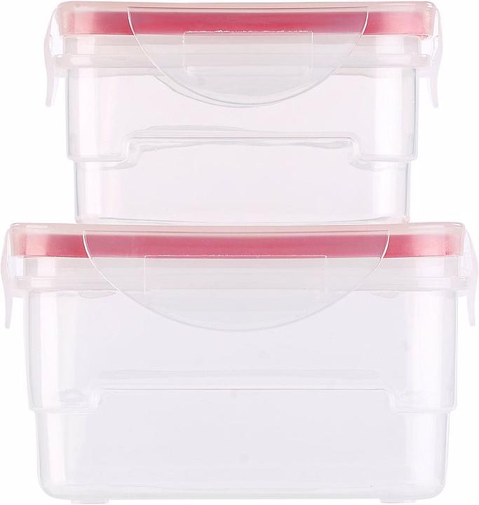 Produktbild Rosenstein & Söhne 2er-Set 8 Frischhaltedosen-Set mit Clip-Deckel, BPA-frei