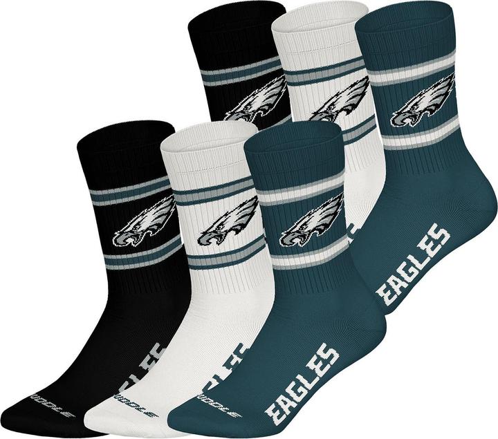 Produktbild NFL Freizeitsocken Philadelphia Eagles Crew (6er Pack, 43 - 46)