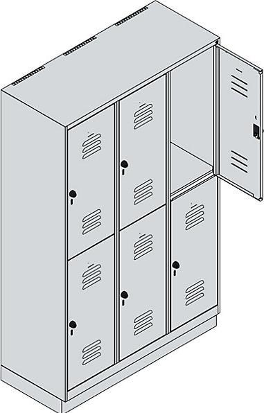 Actual product image C+P Double-decker locker Classic PLUS (120 cm, 195 cm)
