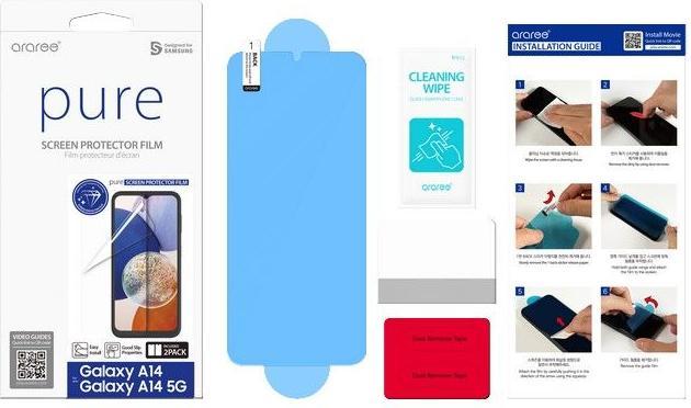 Actual product image Araree Pure Film Series (1 pcs., Samsung Galaxy A14, Samsung Galaxy A14 5G)