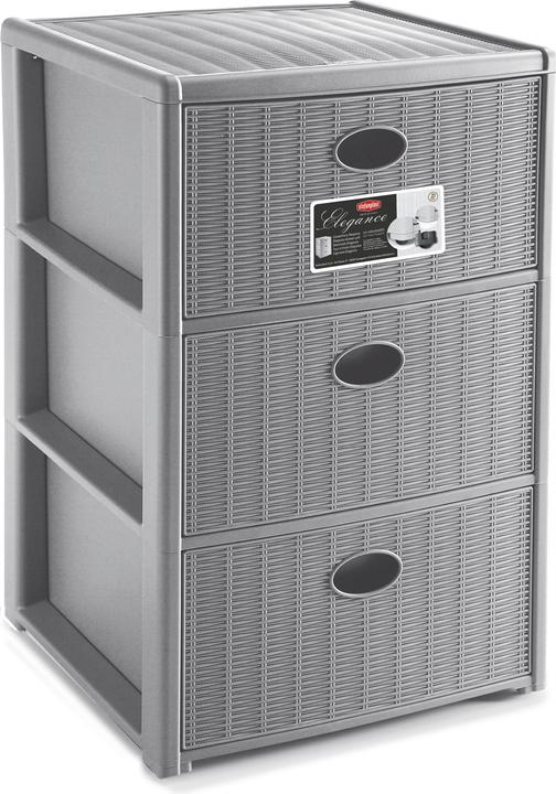 Stefanplast Kommode 3 Plätze Elegance Grau