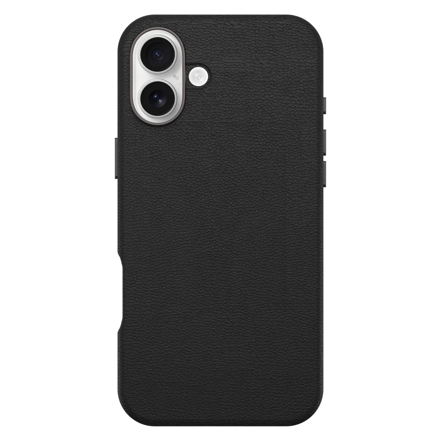 OtterBox Symmetry Cactus Leather Mit MagSafe (Apple IPhone 16 Plus), Smartphone Hülle, Schwarz
