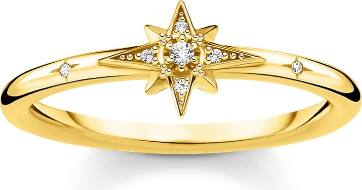 Immagine prodotto Thomas Sabo Anello stella con pietre d'oro (58, 925 Argento)