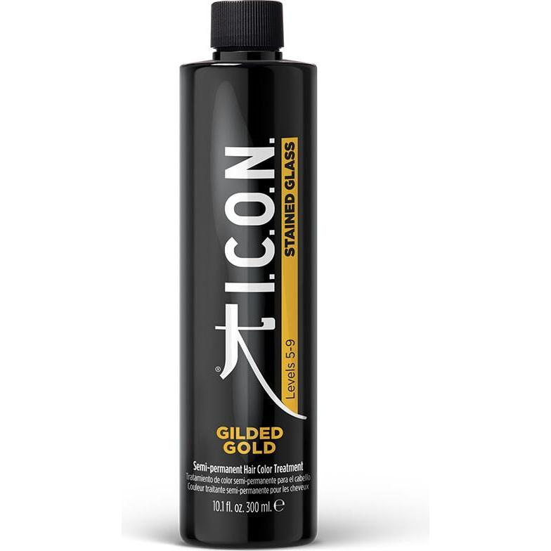 Thumbnail - I.C.O.N., Haarfarbe, STAINED GLASS GILDED GOLD semi-permanent levels 5-9 300 ml (5-9)