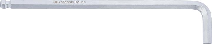 Produktbild BGS Winkelschlüssel extra lang Innensechskant / Innensechskant mit Kugelkopf 10 mm (Innensechskant)