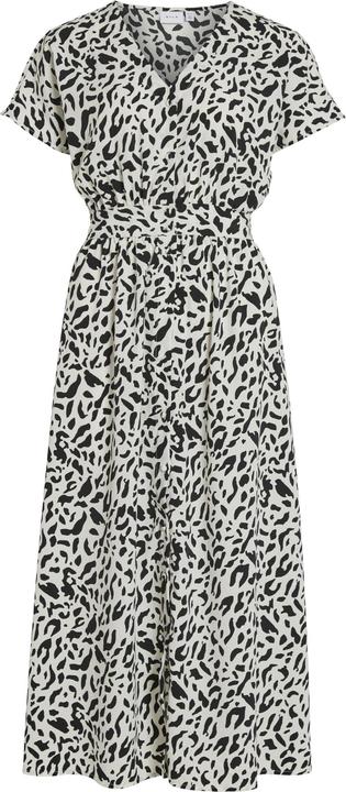 Vila Geknöpftes Kurzarm Midikleid