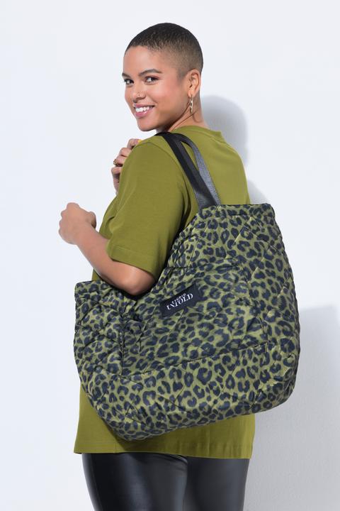 Image du produit Studio Untold Sac cabas, surpiqûres, léopard