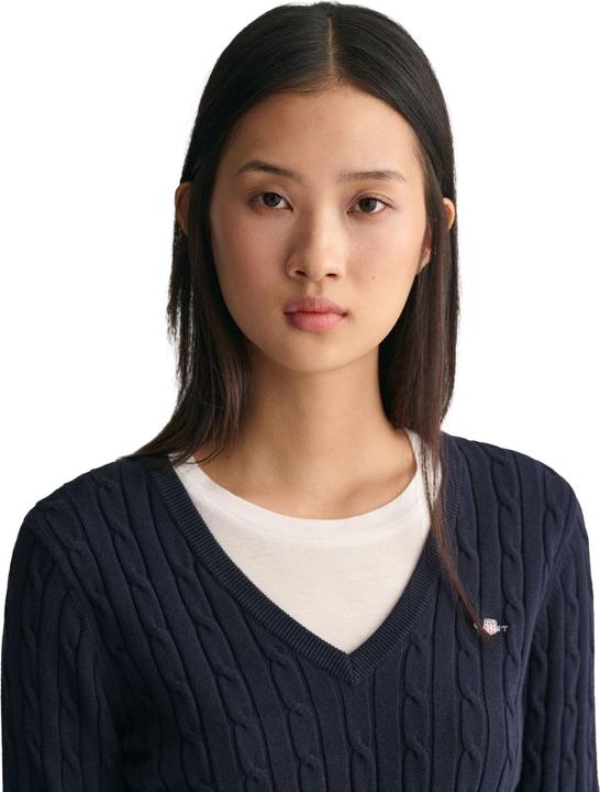 Actual product image GANT Stretch Cotton Cable V-Neck (XL)