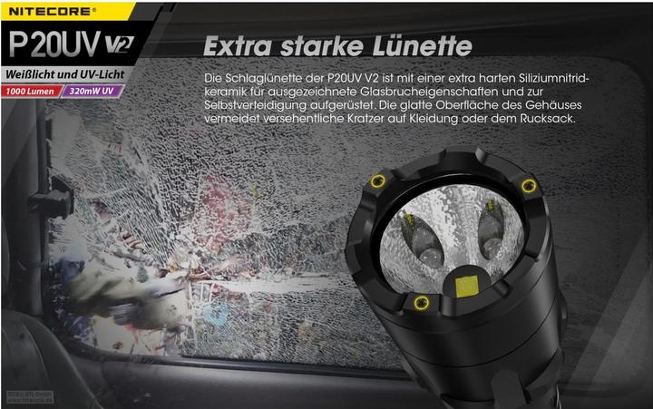Produktbild Nitecore P20UV V2 - 1000 Lumen + UV-Licht (15.10 cm, 1000 lm)
