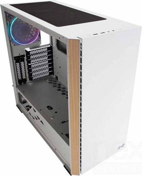 In Win Boitier Moyen Tour E-ATX 216 RGB avec panneau vitré (Blanc) (ATX, E-ATX, mATX, Mini-ITX)