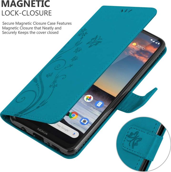 Actual product image Cadorabo Case for Nokia 5,3 Flower Book (Nokia 5.3)