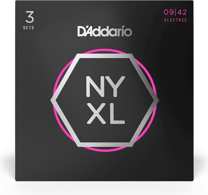 Produktbild D'Addario Daddario NYXL0942-3P Nickel Wound E-Gitarre Saiten Super Light 9-42 3 SETS (3 x, Gitarre, 0.01")