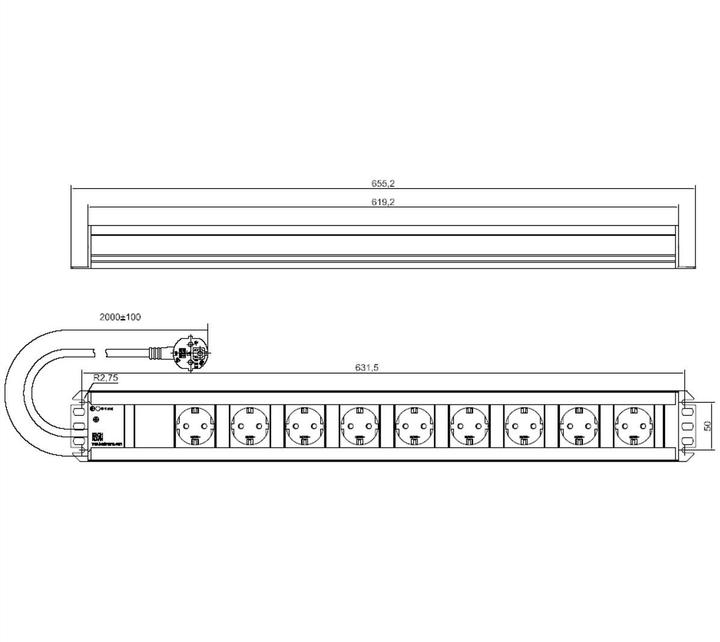 Image du produit Bachmann HANDWERKER Multiprise, 9x, sans interrupteur (9x, CEE 7/3, 2 m)