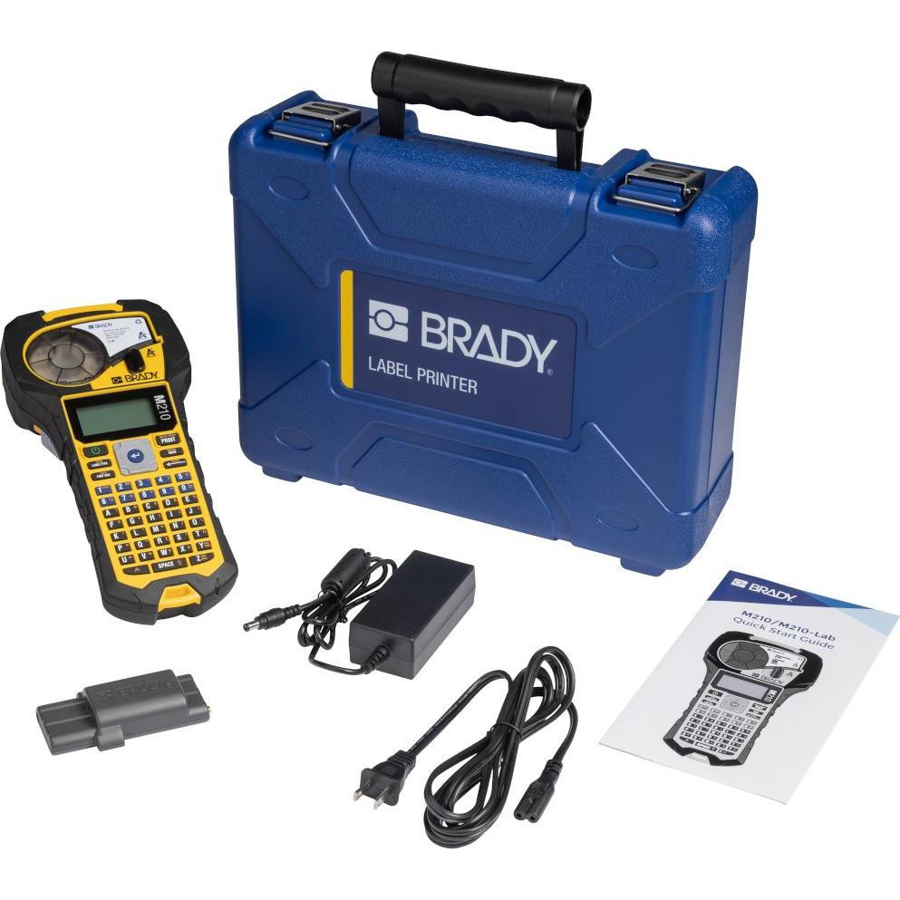 Brady M210-KIT US, dispositivo mobile per etichettatura, stampa continua e di etichette, tastiera ABC,, Etichettatrice