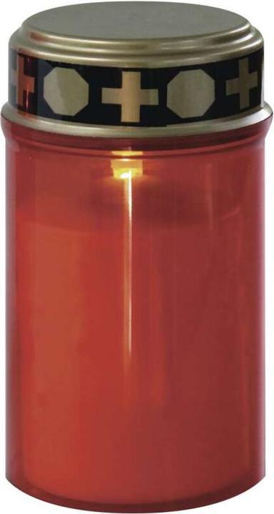 Emos LED Grablicht rot, 2x C, Aussen und Innen, warmweiss, Timer (1 x)