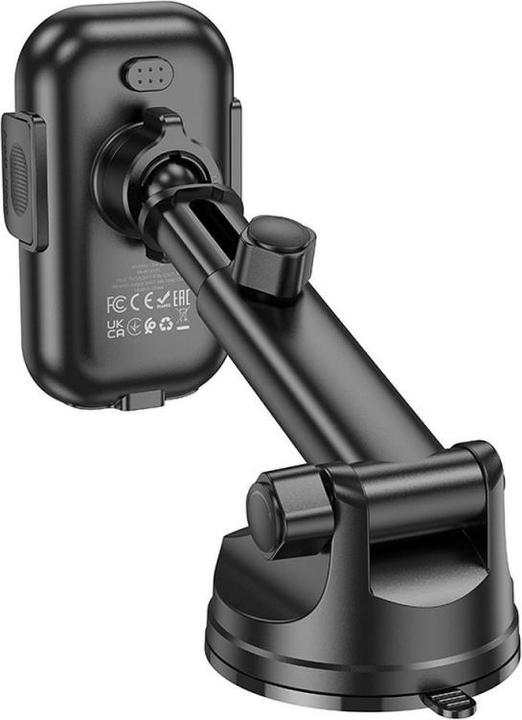 Produktbild Hoco - Car Holder with Wireless Charging Journey (HW5) - for Dashboard and Windshield, 15W - Black