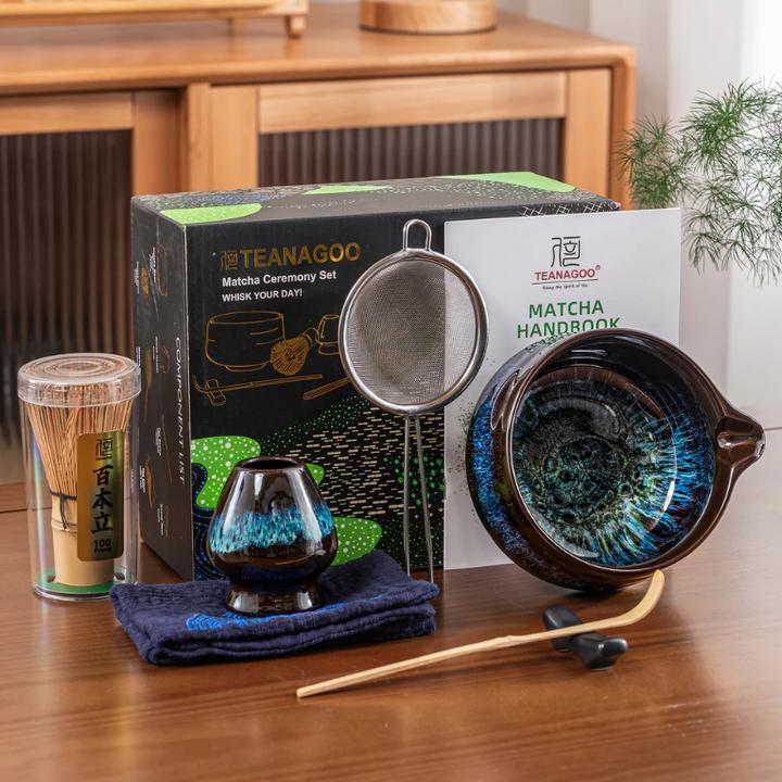 Actual product image Teanagoo 7-piece matcha tea set with whisk and bowl