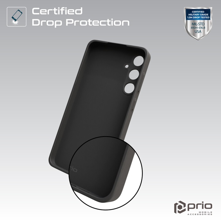 Actual product image prio Liquid Silicone Case for Samsung S24 black (Samsung Galaxy S24)