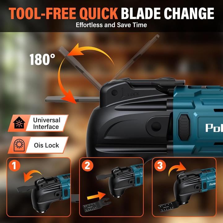 Actual product image Pohicoo Oszillationswerkzeug Akku-Multitool (Multifunctional tool)