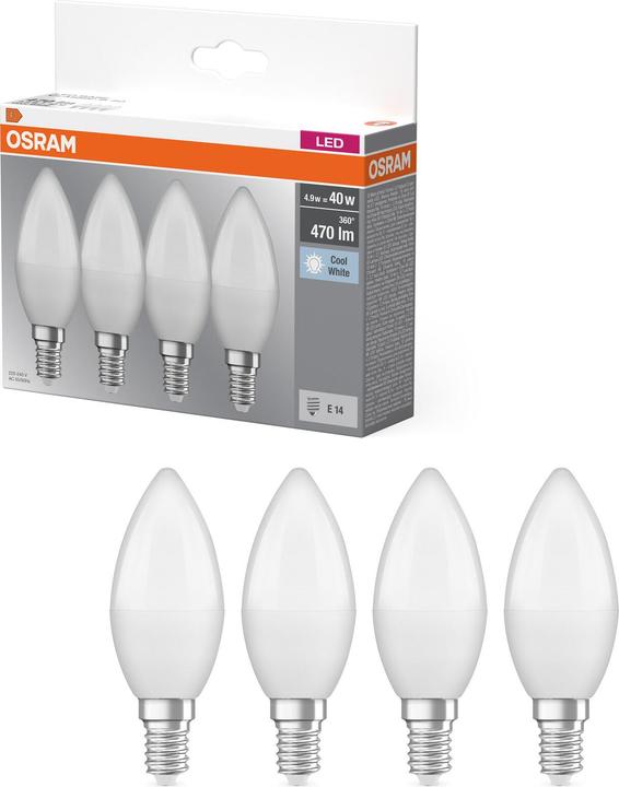 Immagine prodotto Osram Classico B (E14, 5 W, 470 lm, 4 x, F)
