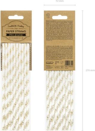 Produktbild Partydeco Papierstroh - Blumen (10pcs) (10 x)