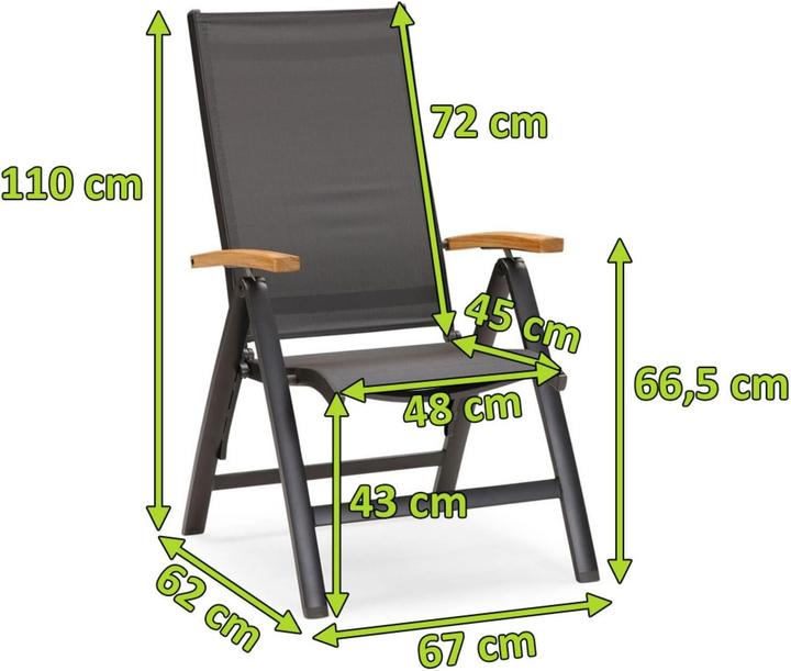 Produktbild Best Klappsessel Cavalese anthrazit/Teak