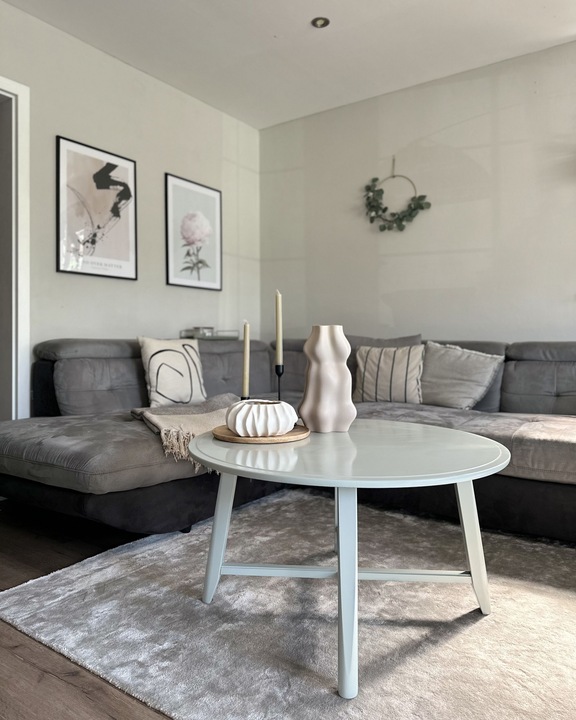 Image du produit Beliani Avec tapis en viscose 160 x 230 cm gris clair GESI II (160 x 230 cm)