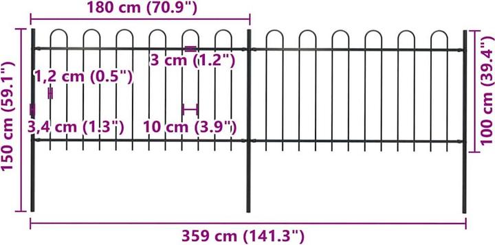 Produktbild vidaXL Zaunpaneel
