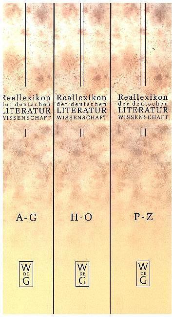 Produktbild Reallexikon der deutschen Literaturwissenschaft. 3 Bände (Deutsch, Friedrich Vollhardt, Georg Braungart, Harald Fricke, Jan-Dirk Müller, Klaus Grubmüller, Klaus Weimar, 2007)