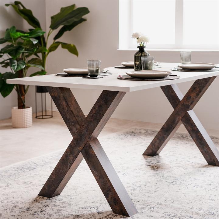 HTI-Living Esstisch Sevilla mit X-Gestell (90 x 160 x 75 cm)