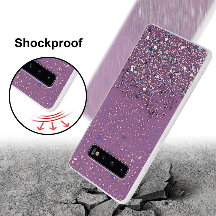 Actual product image Cadorabo TPU cover sparkling glitter (Samsung Galaxy S10)