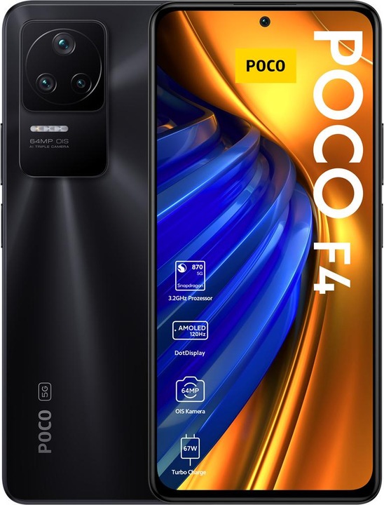Xiaomi Poco F4 (128 Go, Night Black, 6.67", Double SIM, 64 Mpx, 5G)