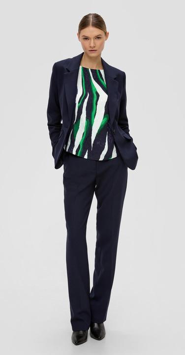 Produktbild s.Oliver Bluse Bluse mit seitlich geschlitztem Saum (48)