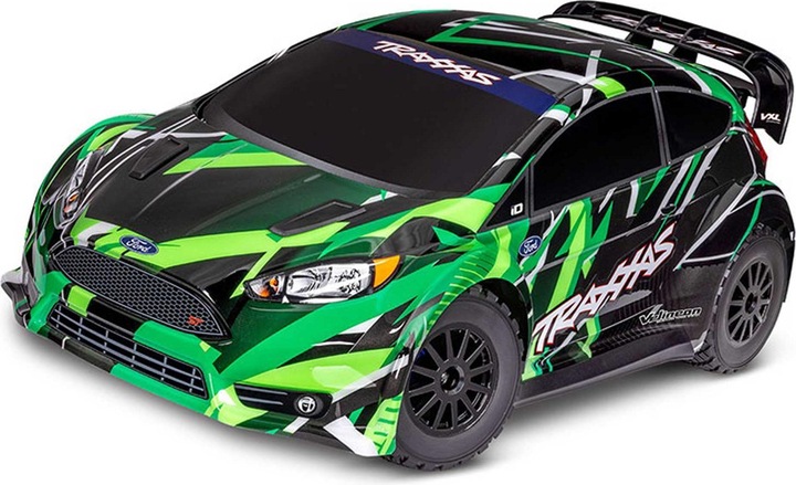 Actual product image Traxxas Ford Fiesta St Green 1/10 Rally Vxl Rtr Brushless Without Battery And Charger (RTR Ready-to-Run)