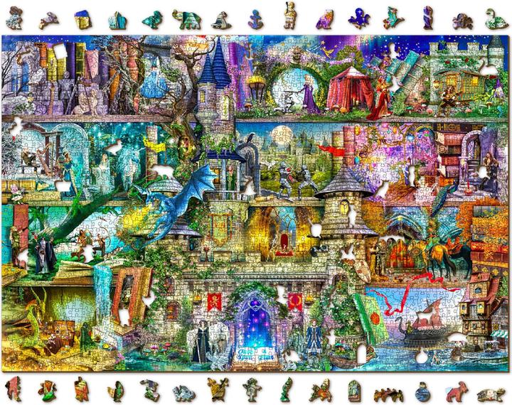 Immagine prodotto WoodenCity Puzzle in legno WOODEN CITY C'era una volta una favola 2in1, 2000 pezzi ECO (2000 pezzi)