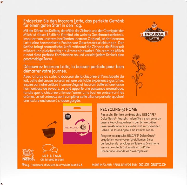 Nescafé Dolce Gusto Incarom Latte (30 x Port.)