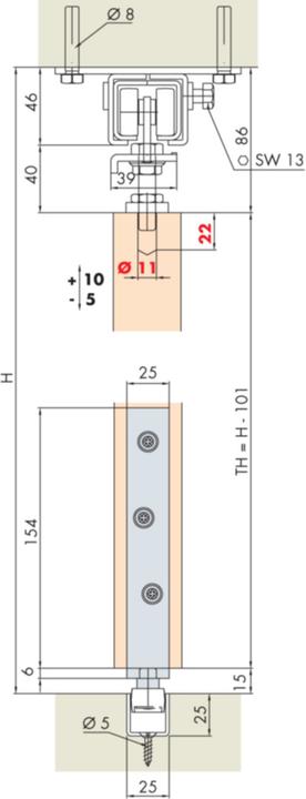 Actual product image HAWA Sliding door set porta