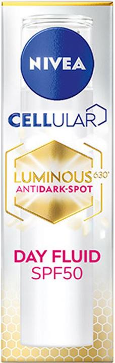 Image du produit NIVEA Fluide Cellulaire LUMINOUS 630 Anti-Taches Noires Triple Protection Jour SPF 50 40ml (Crème solaire, Crème solaire visage, SPF 50, 40 ml)
