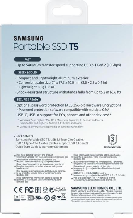 Produktbild Samsung Portable T5 (0.25 TB)