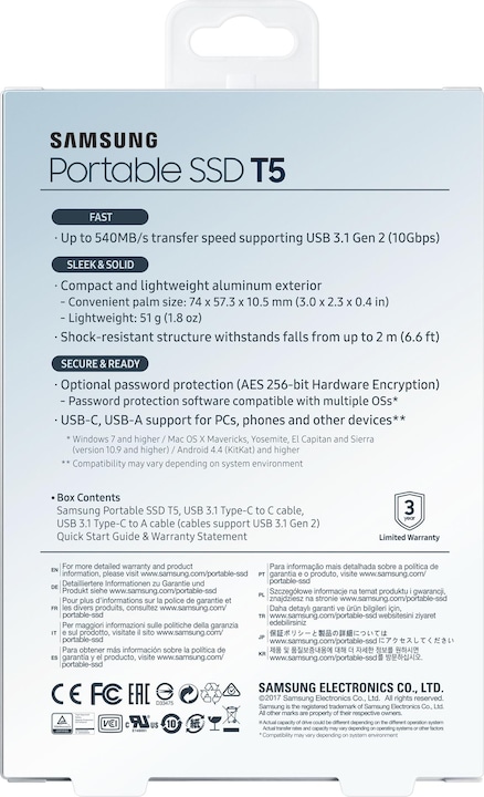 Produktbild Samsung Portable T5 (250 GB)