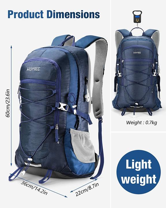 Actual product image Homiee Hiking Backpack (45L, Blue) (45 l)
