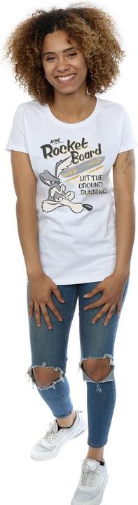 Actual product image Looney Tunes Womens/Ladies Wile E Coyote Rocket Board Cotton T-Shirt (XL)