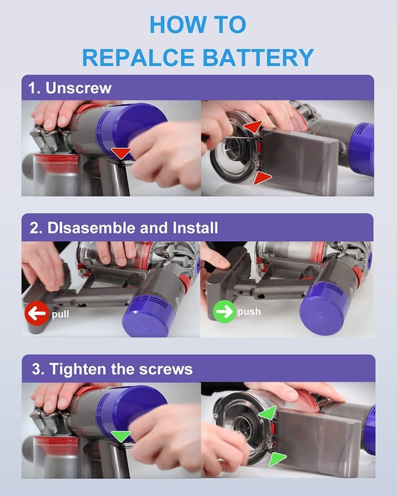 Immagine prodotto DTK Batteria di ricambio per l'aspirapolvere Dyson V8
