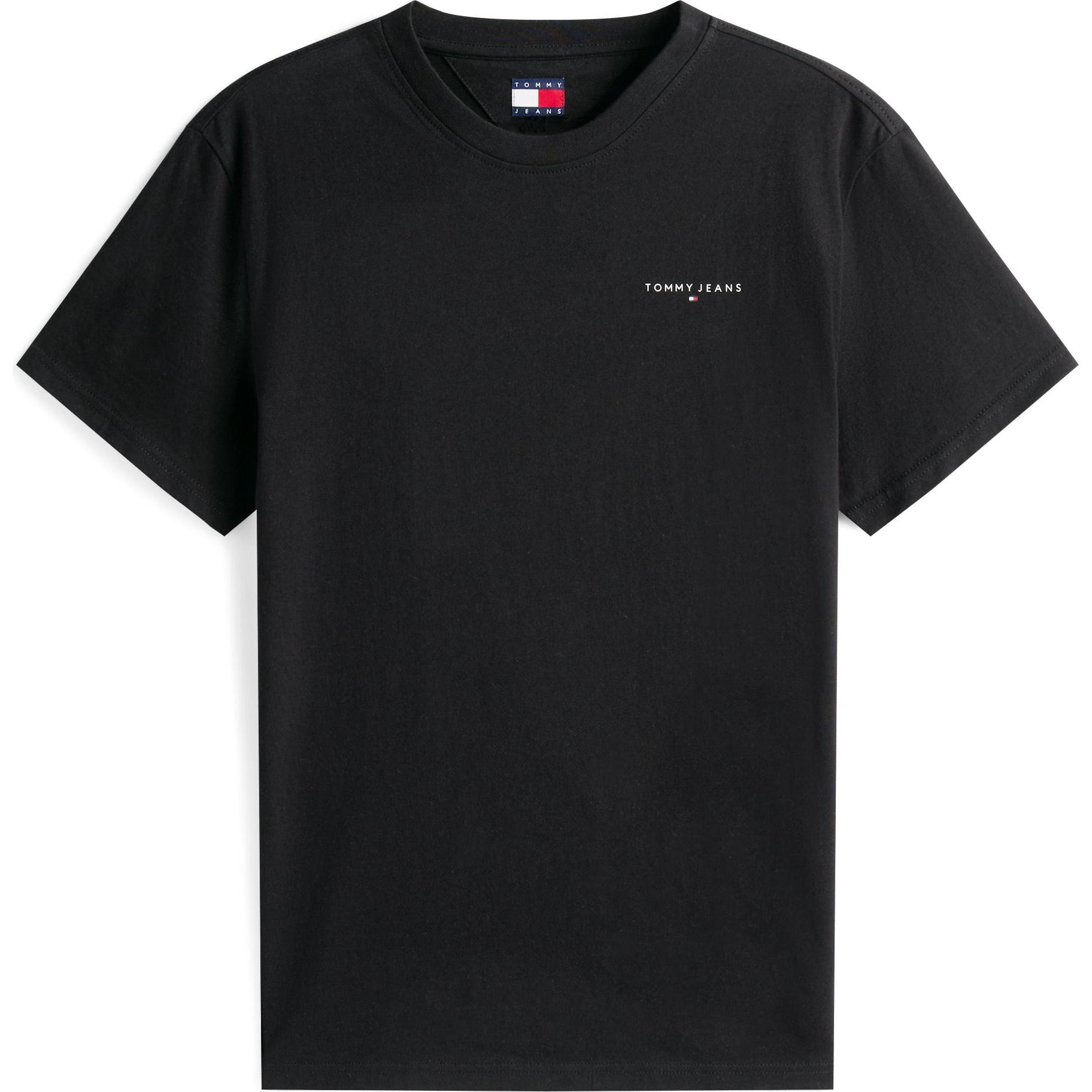 Tommy Jeans, Uomini, Maglietta, Tjm Slim Linear Chest Tee Ext, Nero, (XXL)
