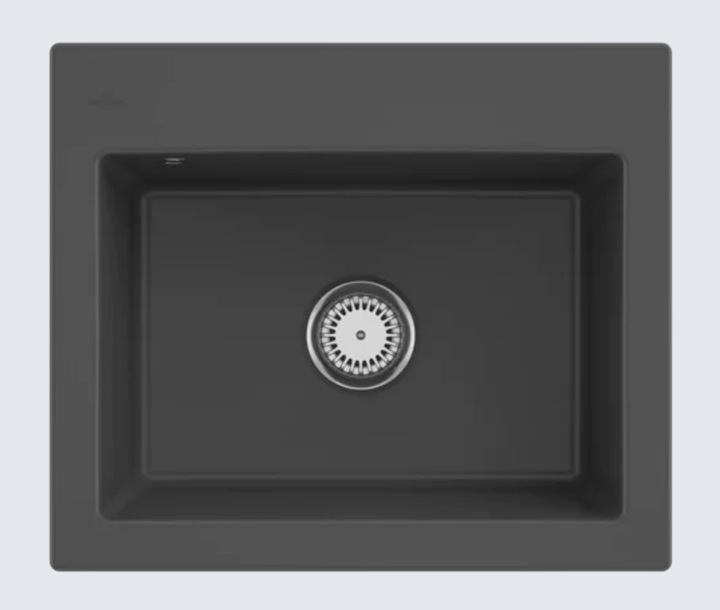 Actual product image Villeroy & Boch V&B Sink SUBWAY 60 S 600x510mm manual operation graphite (Fitted sink, 51 cm, 60 cm)
