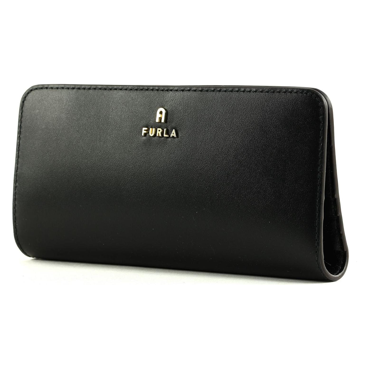 Furla, Damen, Portemonnaie, Camelia Continental Bifold, Schwarz