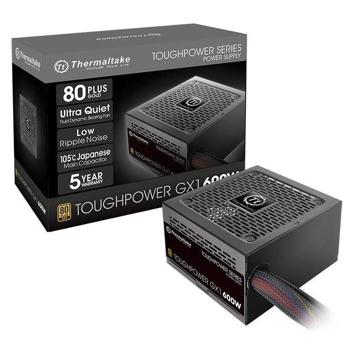 Thermaltake Toughpower GX1 (600 W), Alimentatore Pc, Nero