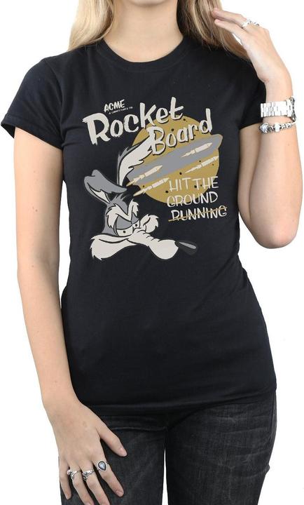 Image du produit Looney Tunes - T-shirt WILE E COYOTE ROCKET BOARD - Femme (L)