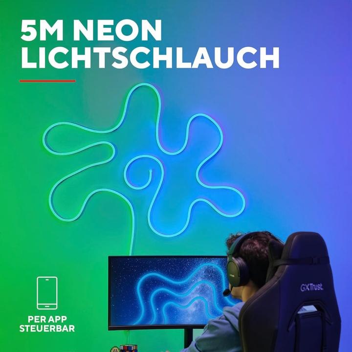 Produktbild Trust GXT904 VYBZ RGBIC 5M LED NEON L (Mehrfarbig, RGBIC, 500 cm, Indoor)